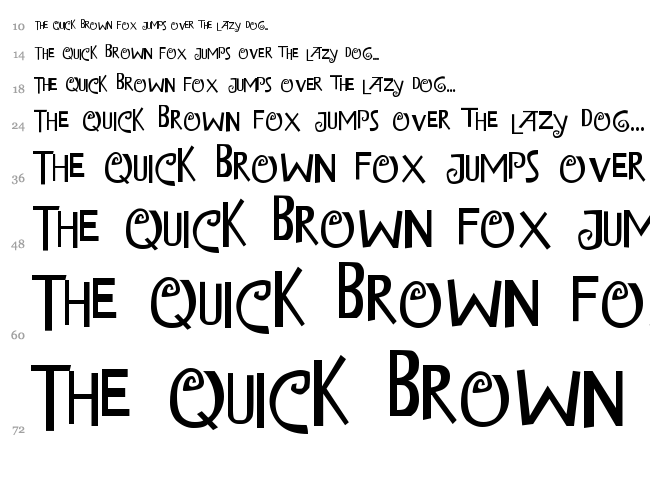 Island of Misfit Toys font waterfall